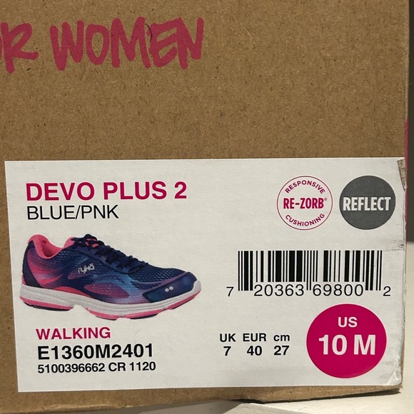 Ryka Women's Devotion 2 Walking Sneaker Sz: 10M, Medieval Blue/Pink - Picture 11 of 11